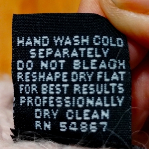 Limited Handknit lambswool mock neck sweater blush pink Sz XS So incredibly soft - Picture 9 of 9